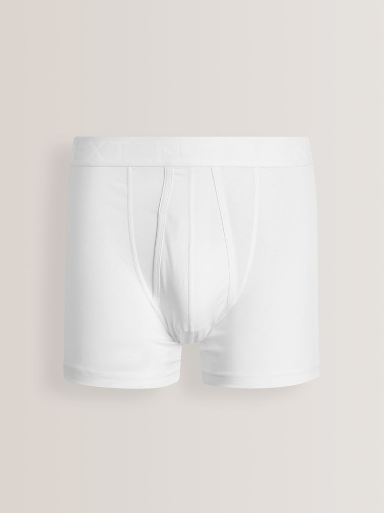 White 4 pack A-Front Cotton Rich Boxers - Image 2 of 4