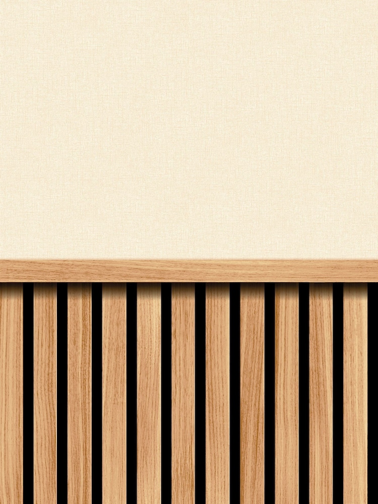 Hoopla Walls Oak Wood Slat Texture Wallpaper - Image 2 of 2 Hoopla Walls Oak Wood Slat Texture Wallpaper - Image 2 of 2