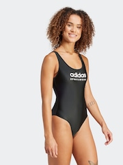 adidas Black Sportswear U-Back Swimsuit - Image 4 of 7