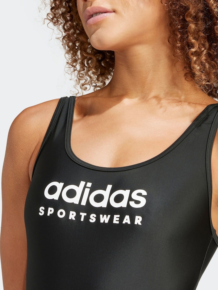 adidas Black Sportswear U-Back Swimsuit - Image 5 of 7