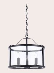 Laura Ashley Black Harrington Pendant 3 Light Ceiling Light - Image 4 of 4
