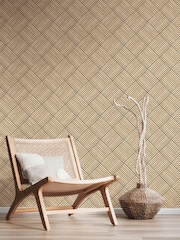 Hoopla Walls Ash Diamond Slat Small Wallpaper - Image 1 of 2