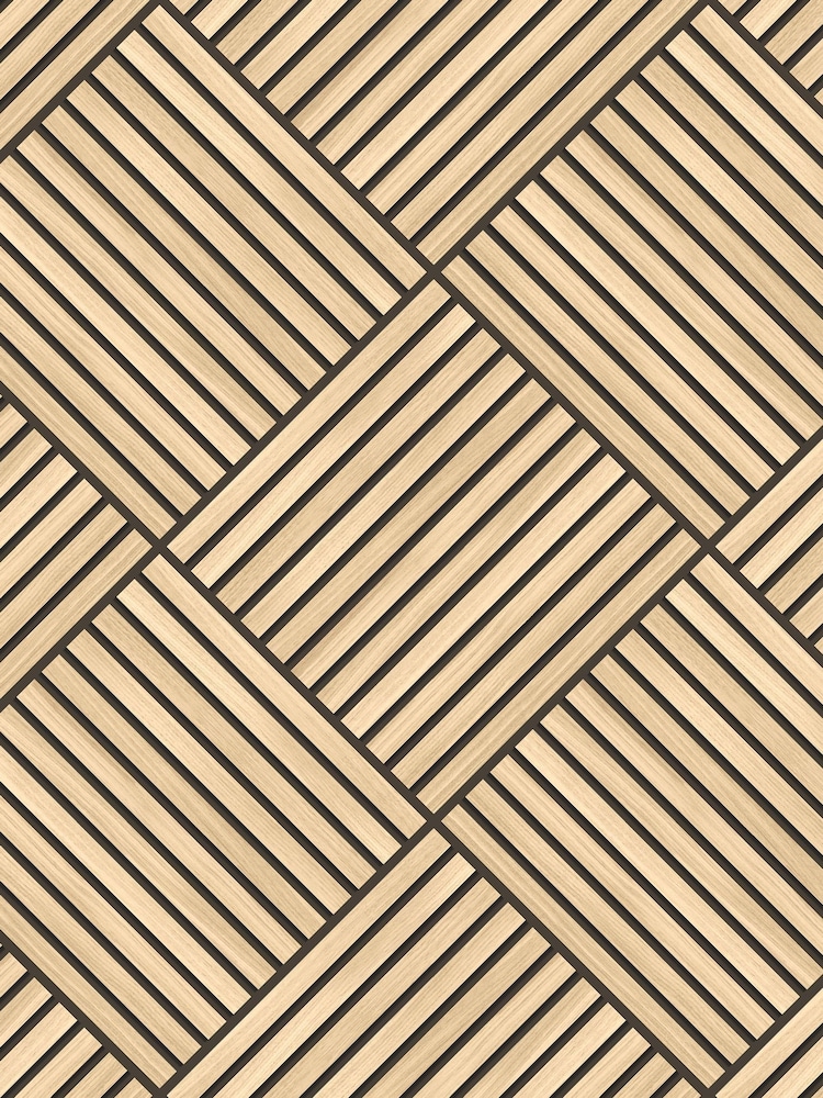 Hoopla Walls Ash Diamond Slat Small Wallpaper - Image 2 of 2 Hoopla Walls Ash Diamond Slat Small Wallpaper - Image 2 of 2