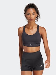 adidas Black FastImpact Luxe Run High-Support Bra - Image 1 of 8