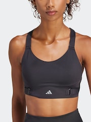 adidas Black FastImpact Luxe Run High-Support Bra - Image 2 of 8