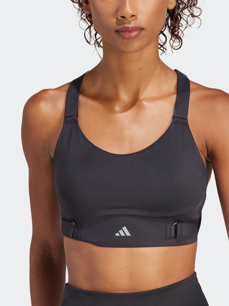 adidas Black FastImpact Luxe Run High-Support Bra - Image 2 of 8