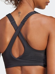 adidas Black FastImpact Luxe Run High-Support Bra - Image 6 of 8