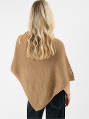 Accessorize Gold Sparkle Knit Poncho - Image 2 of 4