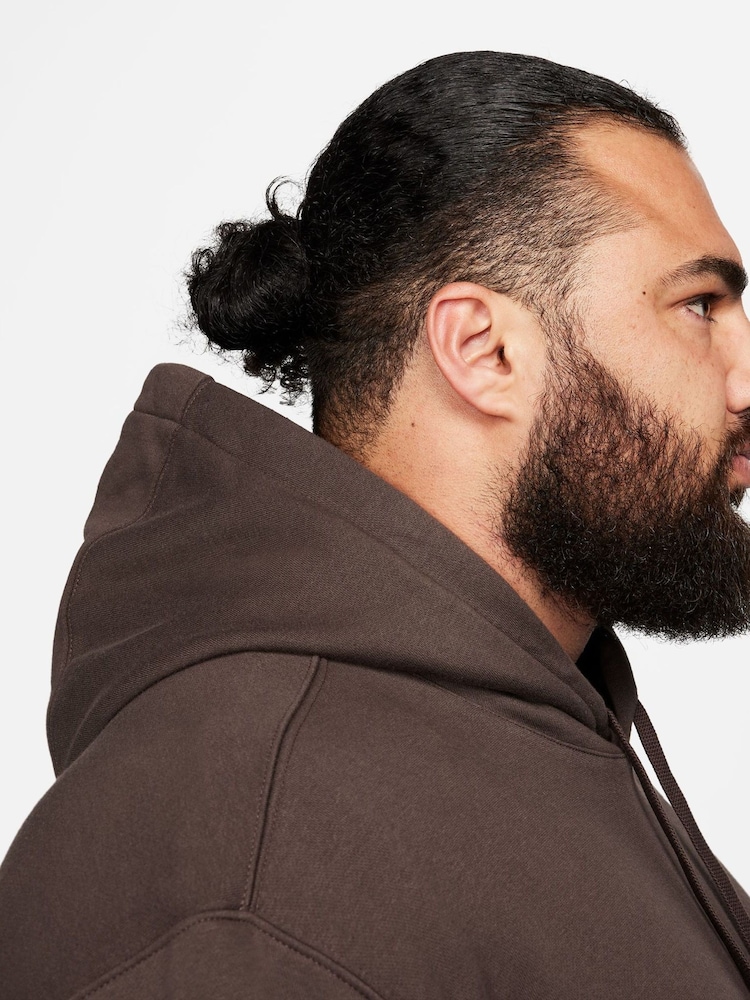 Nike Dark Brown Club Pullover Hoodie - Image 5 of 9