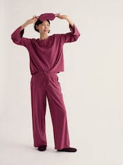 Seasalt Cornwall Red Dream Flared Sleeve Jersey Pyjamas - Image 1 of 7