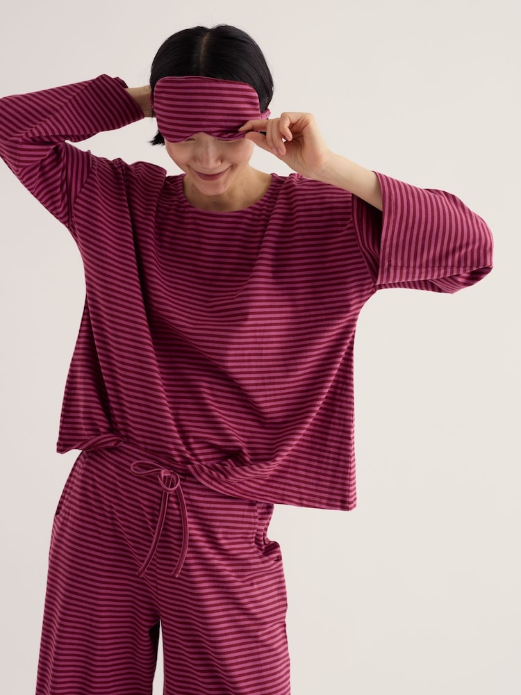 Seasalt Cornwall Red Dream Flared Sleeve Jersey Pyjamas - Image 2 of 7 Seasalt Cornwall Red Dream Flared Sleeve Jersey Pyjamas - Image 2 of 7