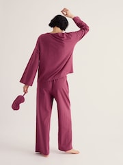 Seasalt Cornwall Red Dream Flared Sleeve Jersey Pyjamas - Image 3 of 7