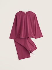 Seasalt Cornwall Red Dream Flared Sleeve Jersey Pyjamas - Image 4 of 7