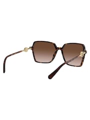 Versace Brown Enamel Medusa Sunglasses - Image 9 of 12