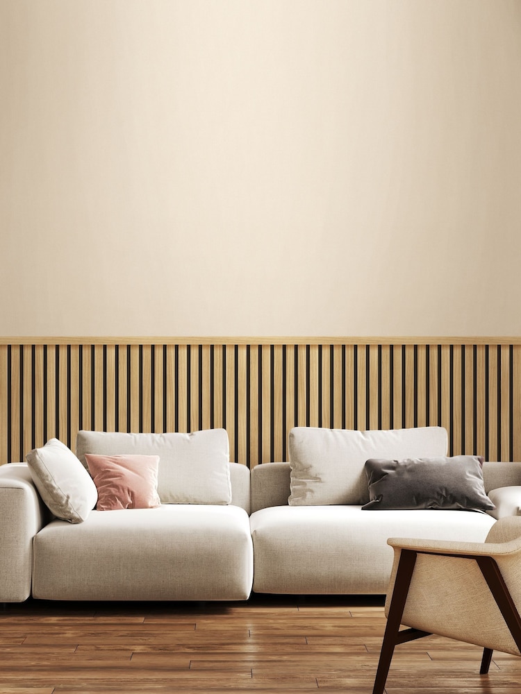 Hoopla Walls Ash Wood Slat Texture Wallpaper - Image 1 of 2 Hoopla Walls Ash Wood Slat Texture Wallpaper - Image 1 of 2