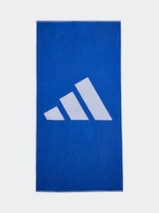 adidas Blue Large 3 Bar Towel - Image 1 of 3