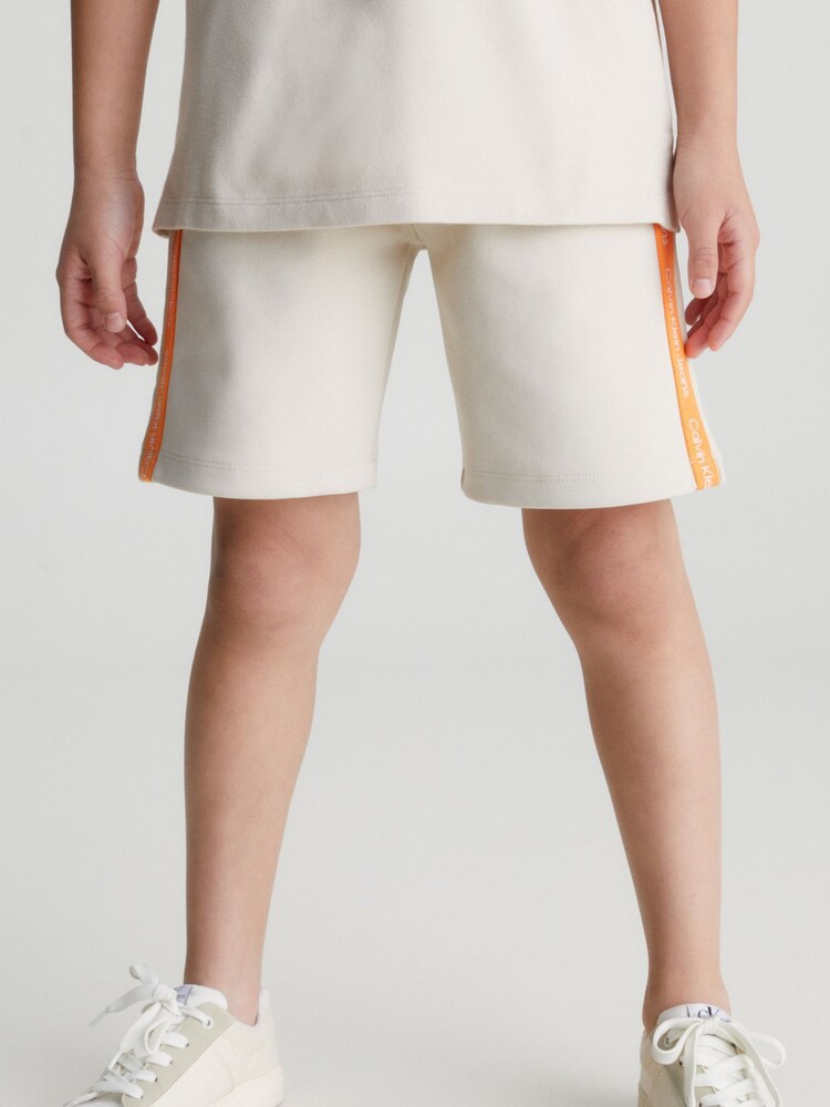Calvin Klein Jeans Boys Natural Logo Tape Jogger Shorts - Image 1 of 5