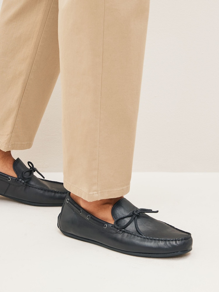 Black Leather Driving Shoes - Image 1 of 6