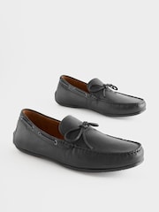 Black Leather Driving Shoes - Image 2 of 6