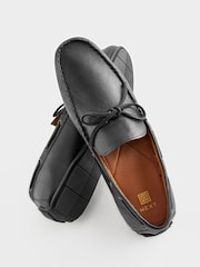 Black Leather Driving Shoes - Image 4 of 6