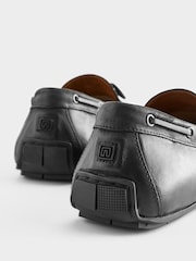 Black Leather Driving Shoes - Image 5 of 6