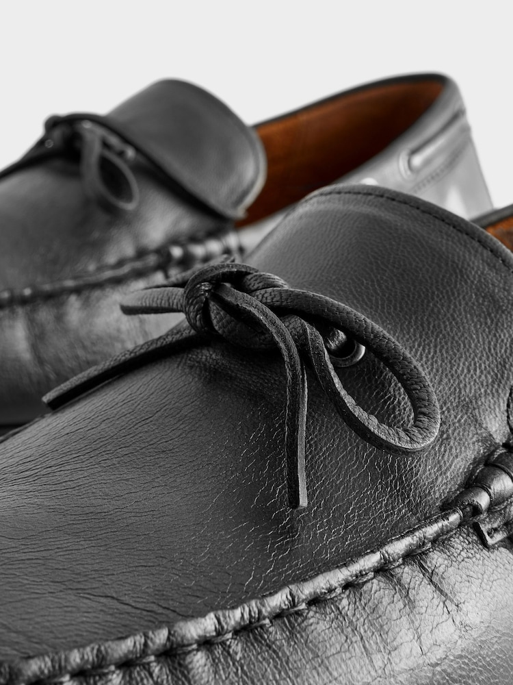 Black Leather Driving Shoes - Image 6 of 6