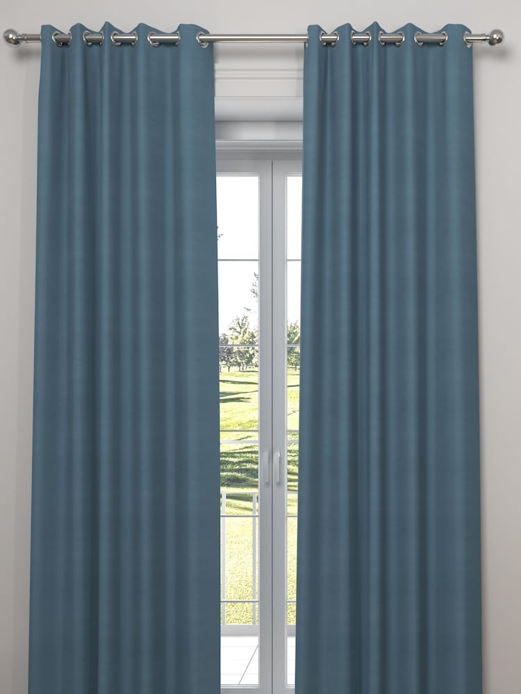 Dark Teal Blue Made to Measure Curtains - Image 1 of 9