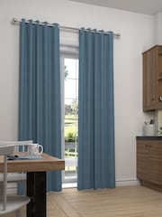 Dark Teal Blue Made to Measure Curtains - Image 2 of 9
