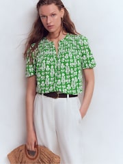 Boden Green Mya Short Sleeve Smocked Blouse - Image 1 of 6