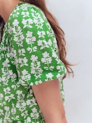 Boden Green Mya Short Sleeve Smocked Blouse - Image 2 of 6