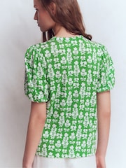 Boden Green Mya Short Sleeve Smocked Blouse - Image 3 of 6