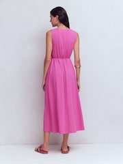 Boden Purple Mia V-neck Jersey Midi Dress - Image 3 of 6