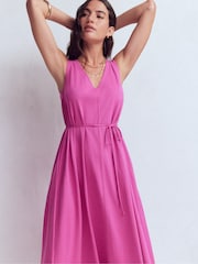 Boden Purple Mia V-neck Jersey Midi Dress - Image 4 of 6