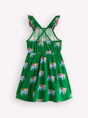 Boden Green Ruffle Neck Trim Dress - Image 2 of 3