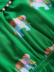 Boden Green Ruffle Neck Trim Dress - Image 3 of 3