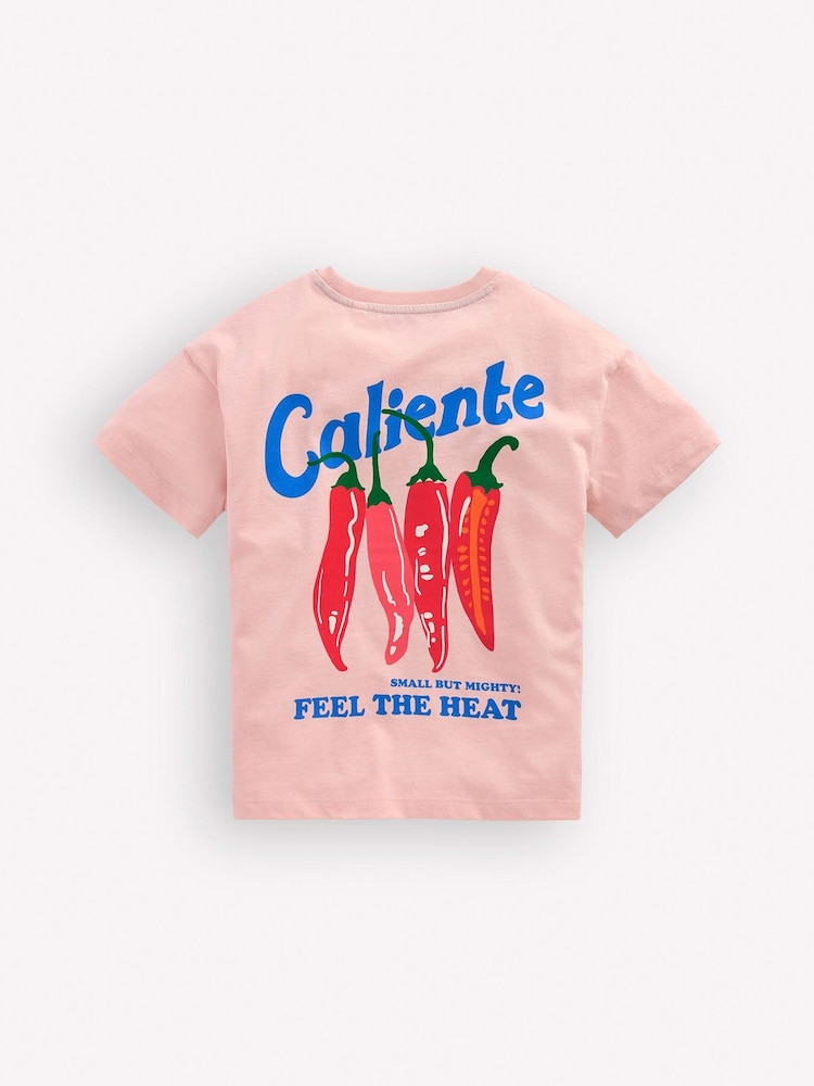 Boden Pink Front & Back Graphic T-Shirt - Image 2 of 3