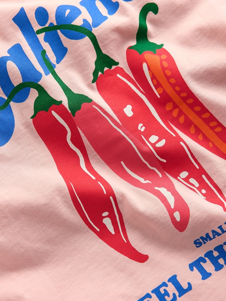 Boden Pink Front & Back Graphic T-Shirt - Image 3 of 3