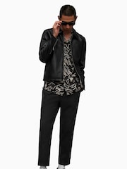 AllSaints Black Dark Tallis Trousers - Image 2 of 6