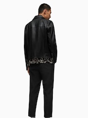 AllSaints Black Dark Tallis Trousers - Image 3 of 6