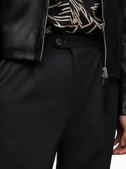 AllSaints Black Dark Tallis Trousers - Image 4 of 6
