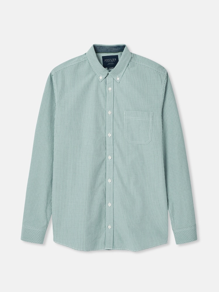 Joules Abbott Green Gingham Cotton Poplin Shirt - Image 7 of 7