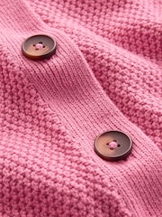 Boden Pink Hayley Cotton V-neck Cardigan - Image 5 of 5