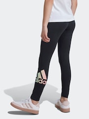 adidas Black Kids Metallic Print Leggings - Image 2 of 6
