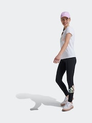 adidas Black Kids Metallic Print Leggings - Image 5 of 6