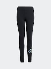 adidas Black Kids Metallic Print Leggings - Image 6 of 6