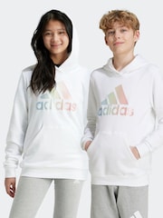 adidas White Kids Metallic Print Hoodie - Image 1 of 5
