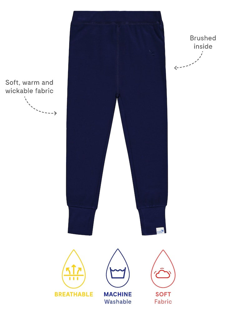 Muddy Puddles Navy Blue Thermal Baselayer Leggings - Image 4 of 4 Muddy Puddles Navy Blue Thermal Baselayer Leggings - Image 4 of 4