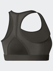 adidas Green Powerreact Big Logo Low Impact Bra - Image 9 of 9