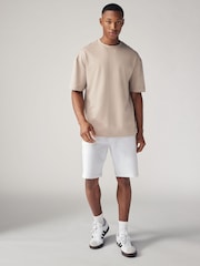 White Garment Dye Denim Shorts - Image 3 of 8