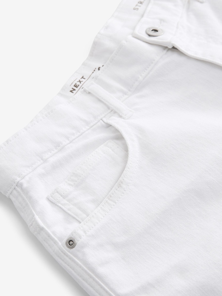 White Garment Dye Denim Shorts - Image 7 of 8